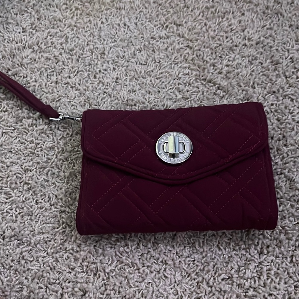 Vera Bradley maroon wallet/clutch